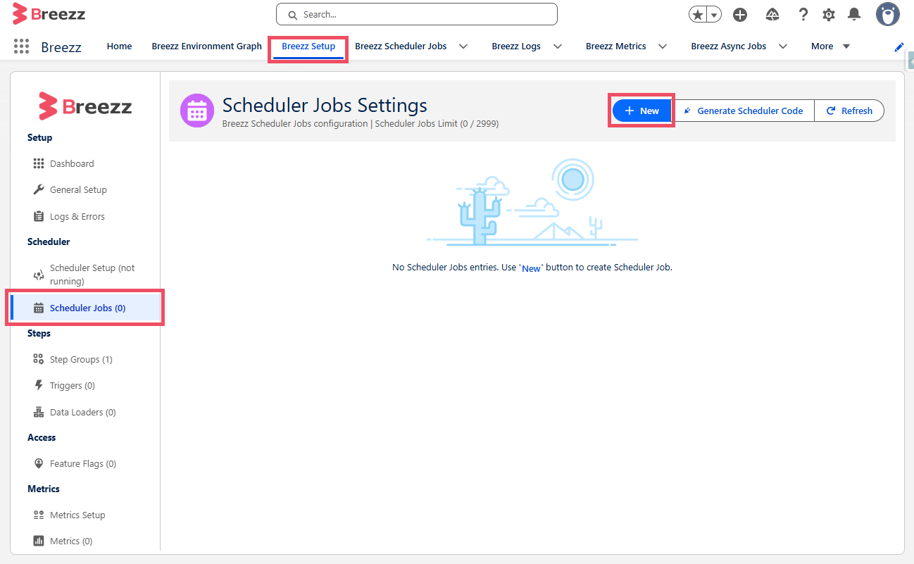 Step configuration window and type dropdown