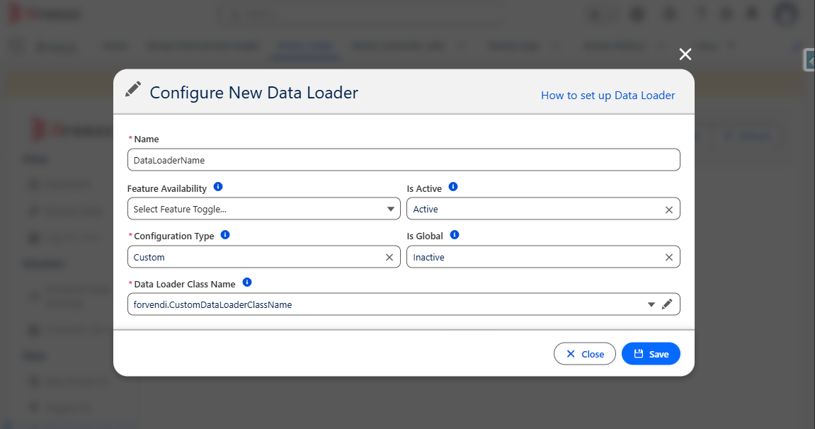 Custom Data Loader Configuration