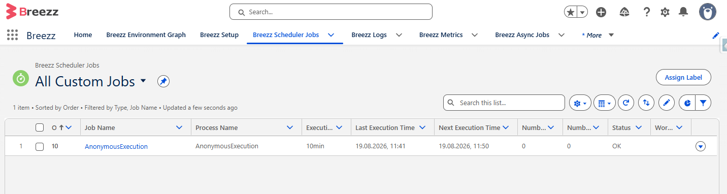 Scheduler Record