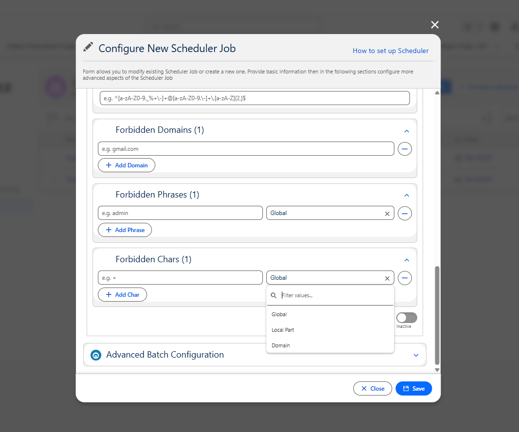 Email Validation Scheduler Job Validation Section 2