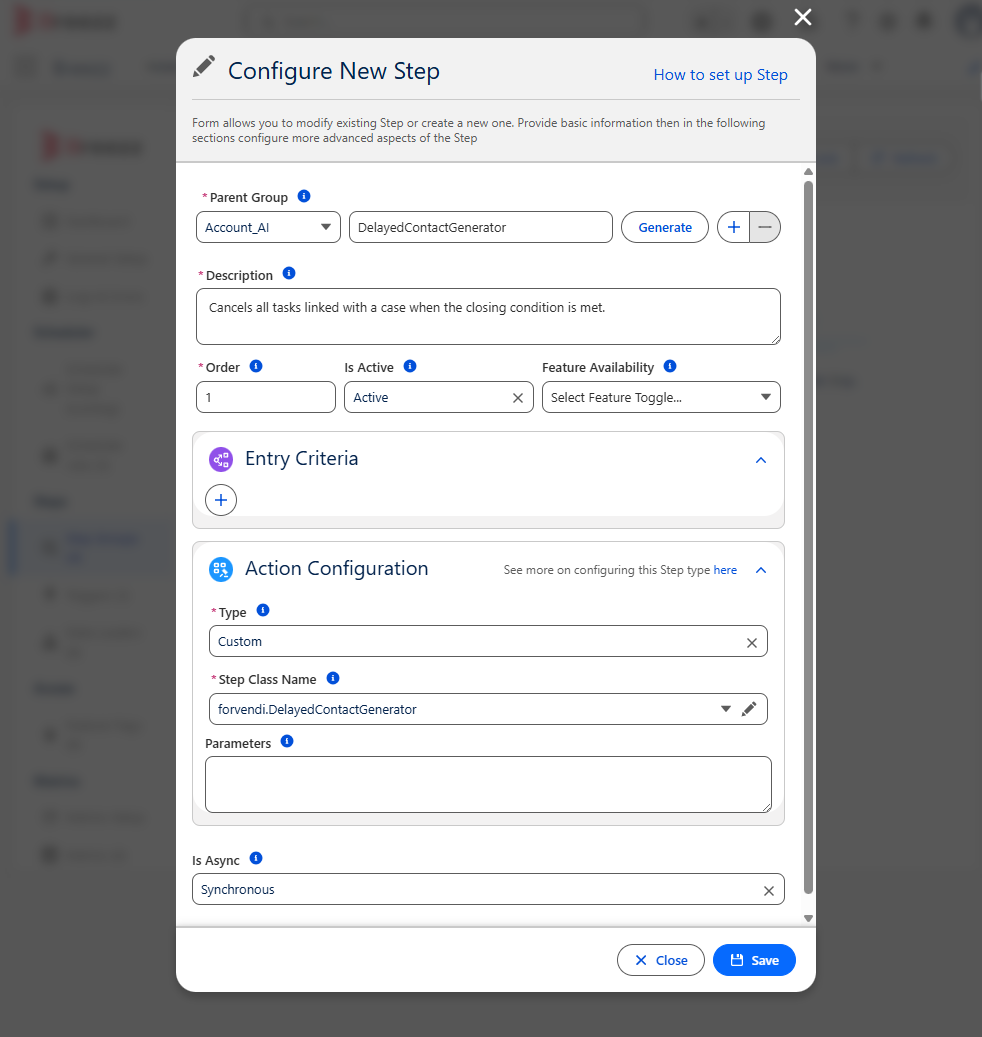 Configure New Step
