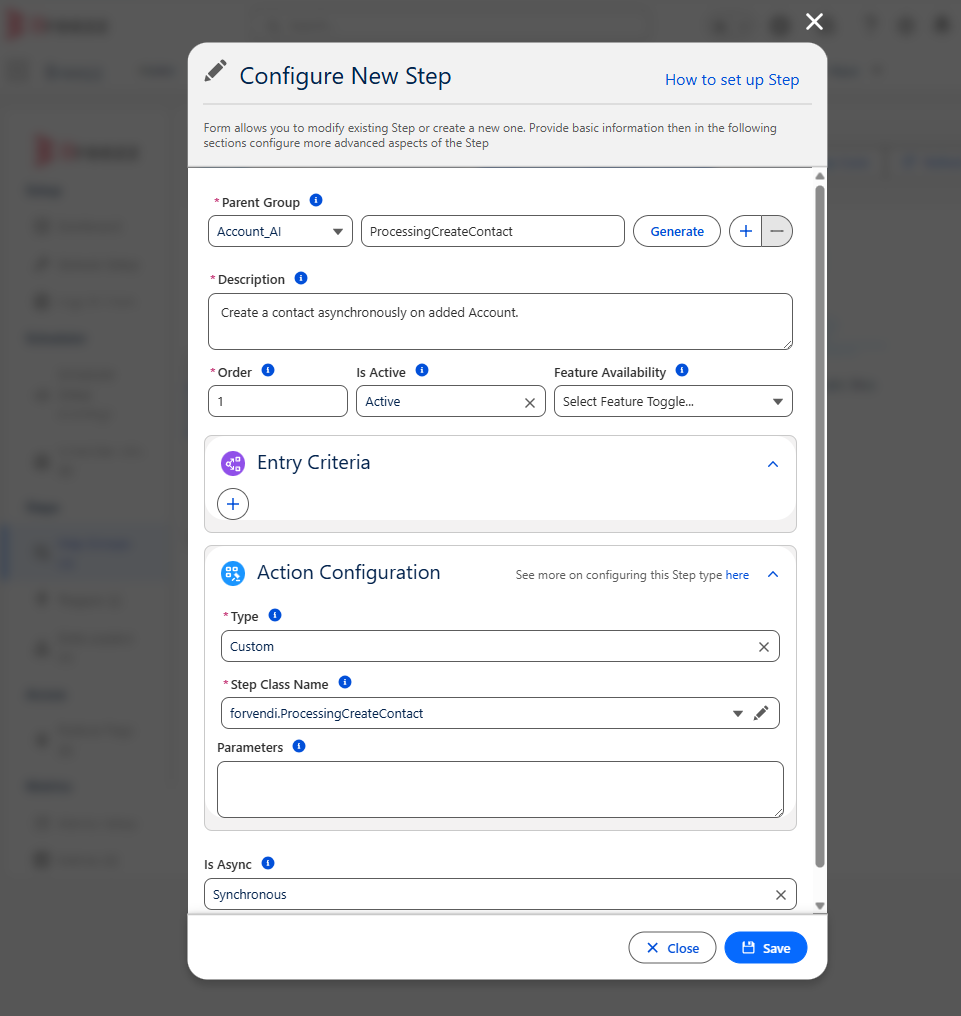 Configure New Step