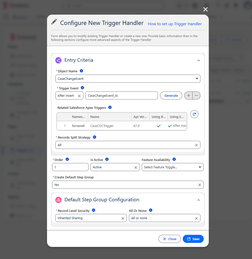 Configure New Insert Trigger