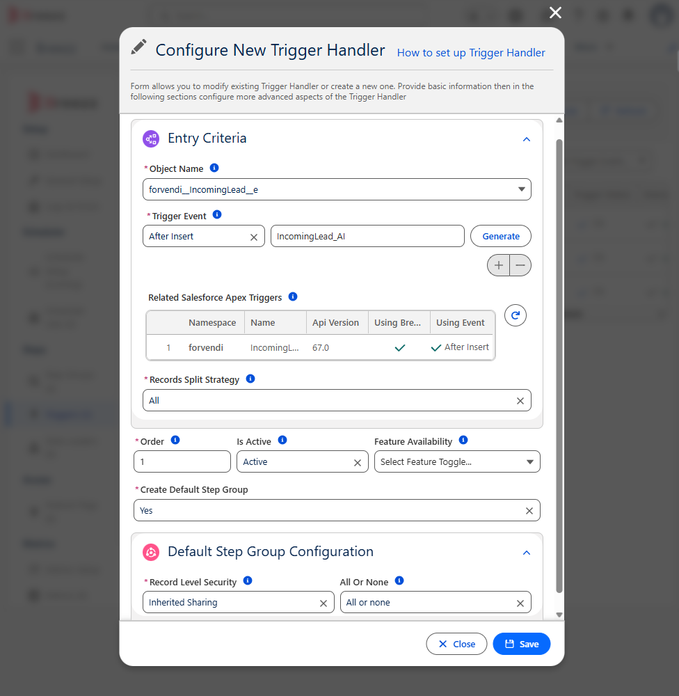 Configure New Trigger