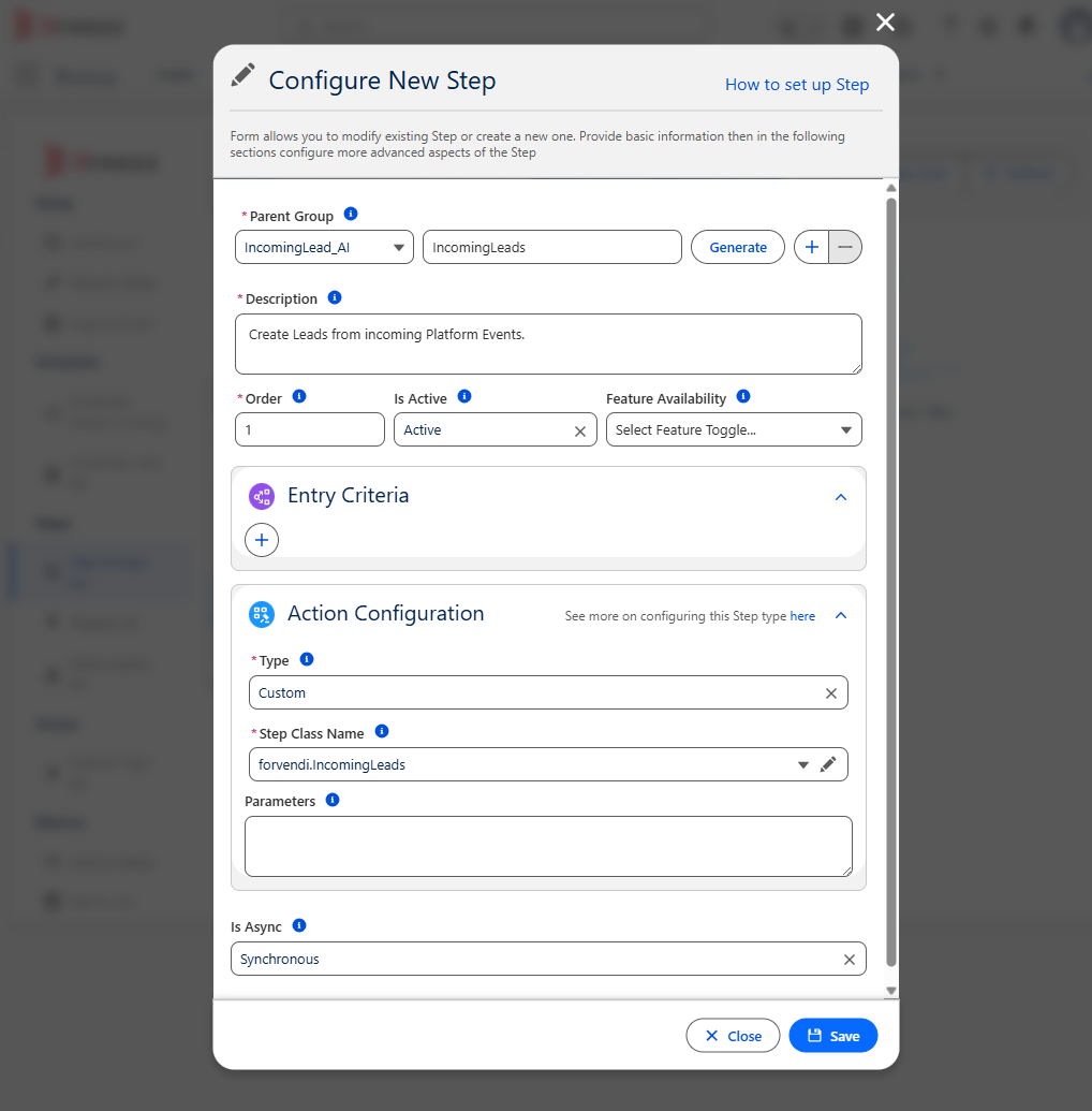 Configure New Step