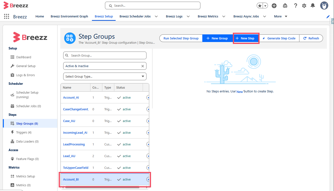 Add Step to Step Group