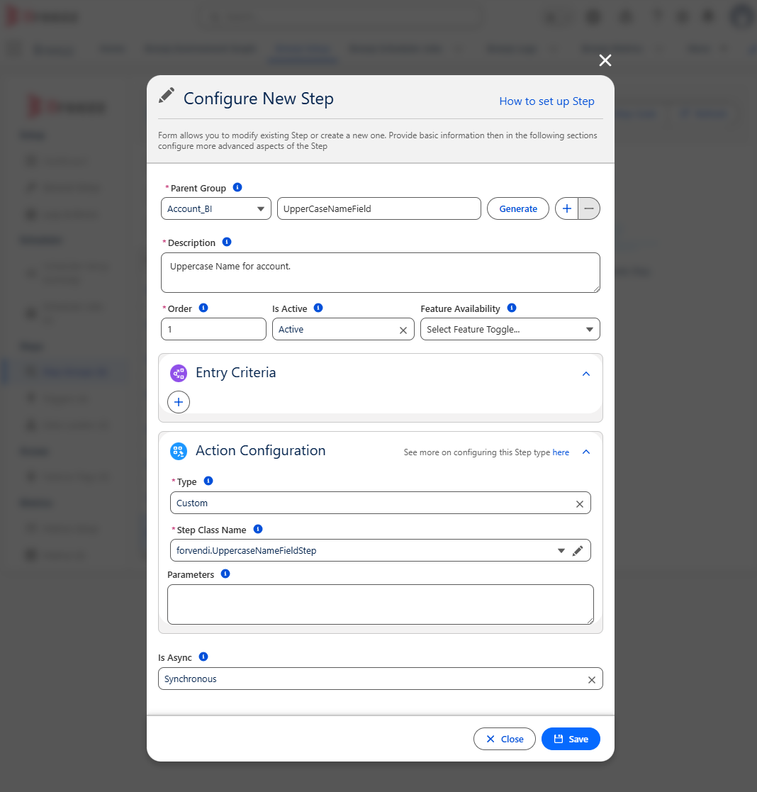 Configure New Step