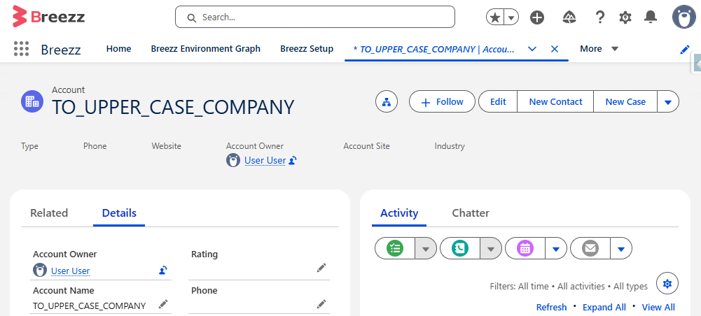 Created Account