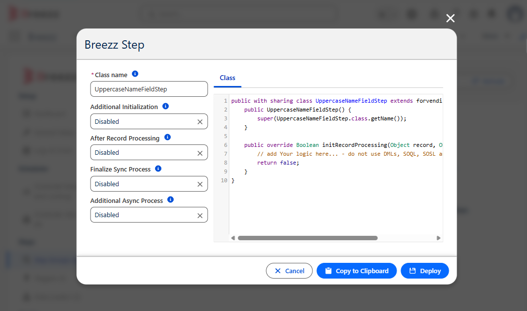 Generate Step Code