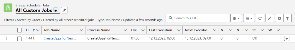 Create Record Scheduler Record